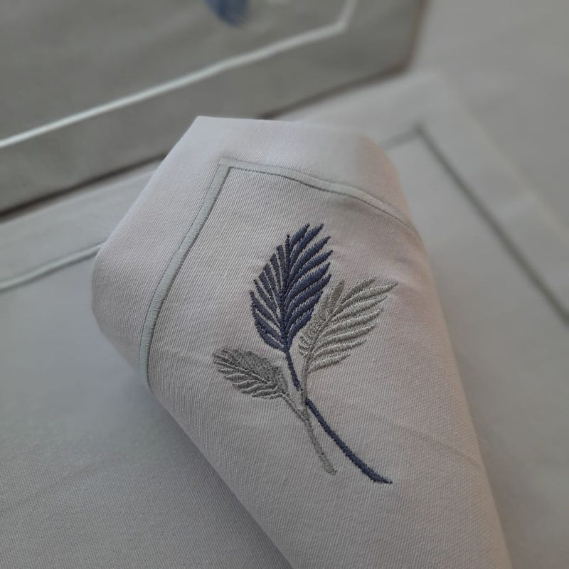 Leafy Embroidered Table Runner Set