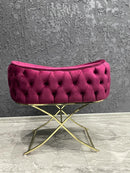 Baby Cradle and Round Puff Velvet Tufted Bassinet - myhomestore.com.pk