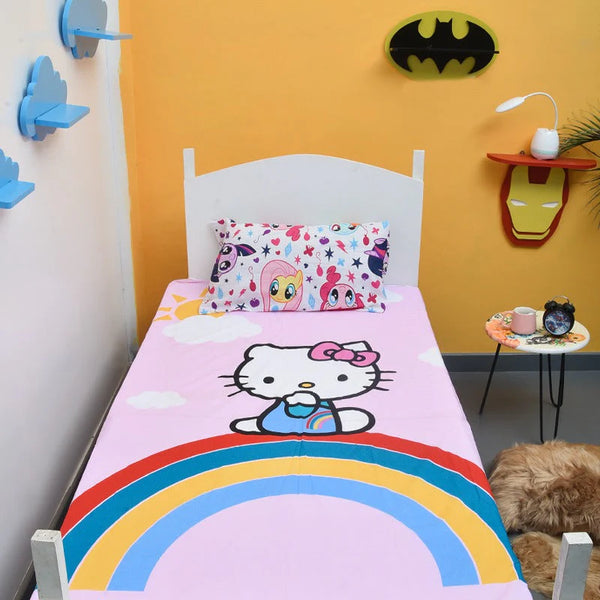 Kitty "Rainbow Cat" Bed-sheet