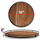 Kitchen Organizer Turntable with Metal Sides Serving Tray - myhomestore.com.pk