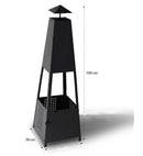 Pyramid Chiminea Log Burner Fire Pit - myhomestore.com.pk