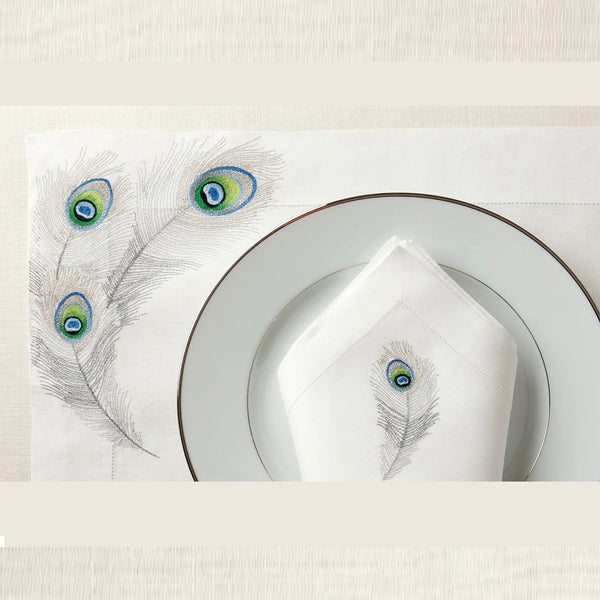 Peacock Feather Style Table Mats