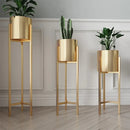 Simple Golden Flower Pot Stand (pack of 3) - myhomestore.com.pk