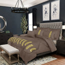 Feather Embroidered Duvet Set (king) - myhomestore.com.pk