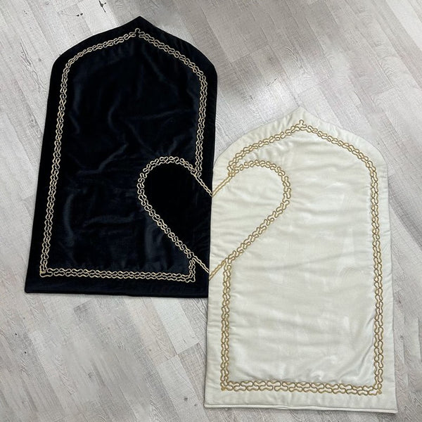 Personalized 2 Prayer Mat Set with Heart Design( embroidered)