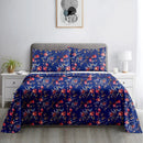 Blue Printed Bedding (satin) - myhomestore.com.pk
