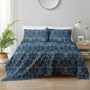 Teal Printed Bedding (satin) - myhomestore.com.pk
