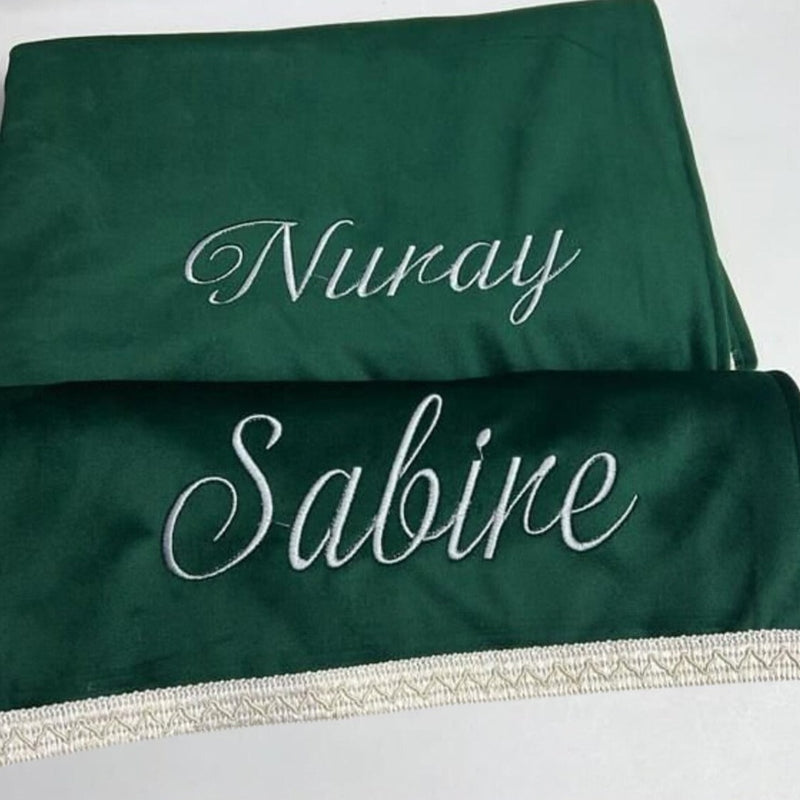 Personalized Embroidery Velvet Prayer Mat