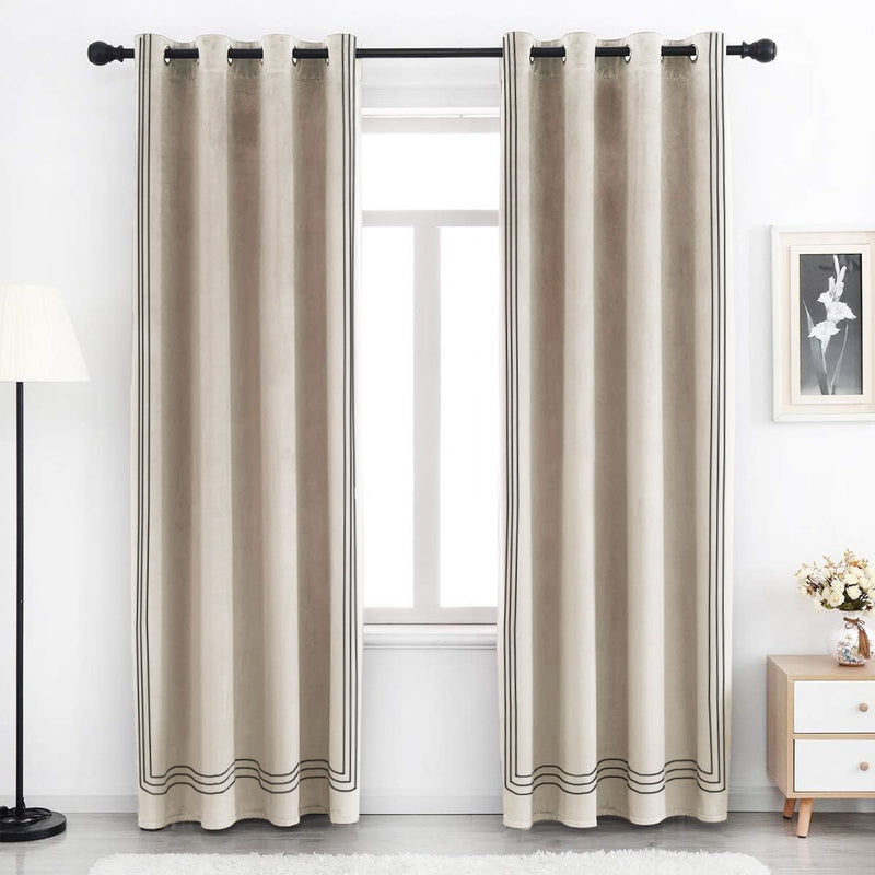 Premium Velvet Curtain With Baratta Embroidery