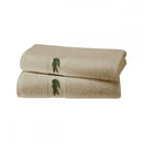 Lacoste Cotton Towel Set (2) – Soft, Durable, 550 GSM - myhomestore.com.pk