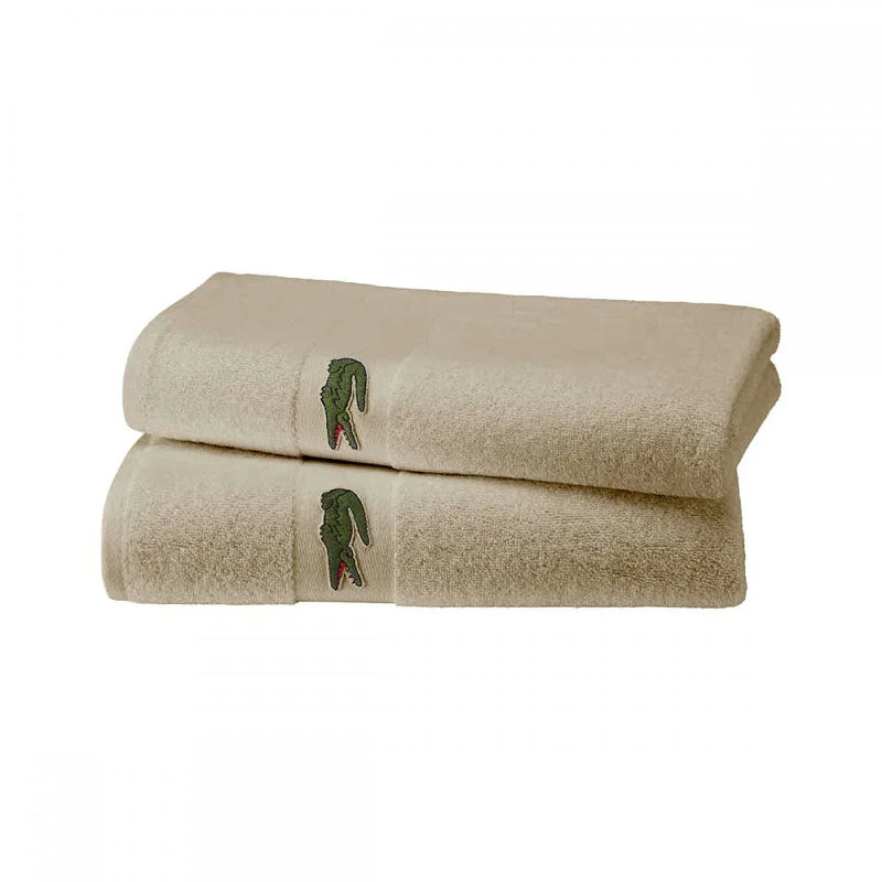Lacoste Cotton Towel Set (2) – Soft, Durable, 550 GSM
