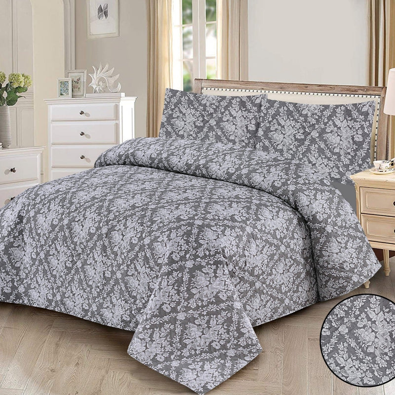 Printed Bedspread Grey