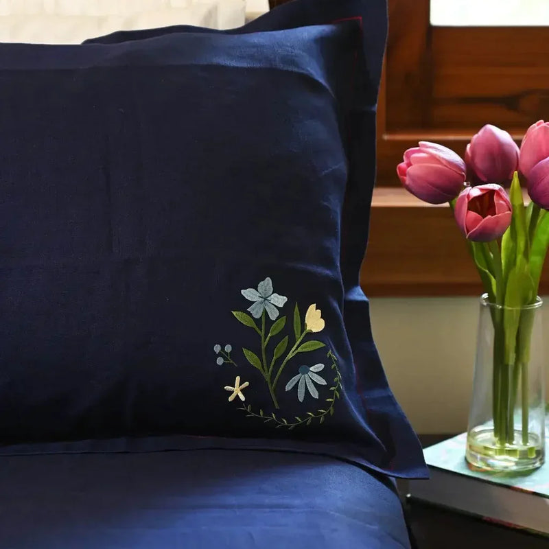 Midnight Garden Embroidered Bedding