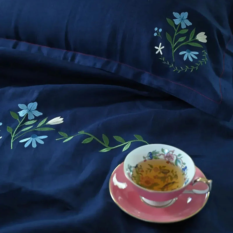 Midnight Garden Embroidered Bedding
