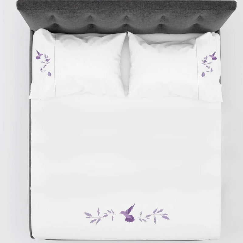 Birds of Paradise Embroidered Bedsheet