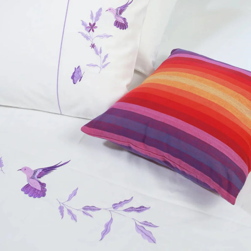 Birds of Paradise Embroidered Bedsheet
