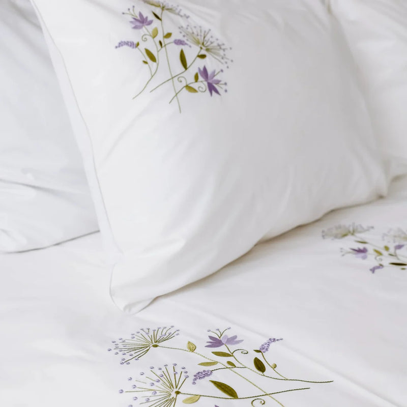 Dandelion Embroidered Bed Sheet