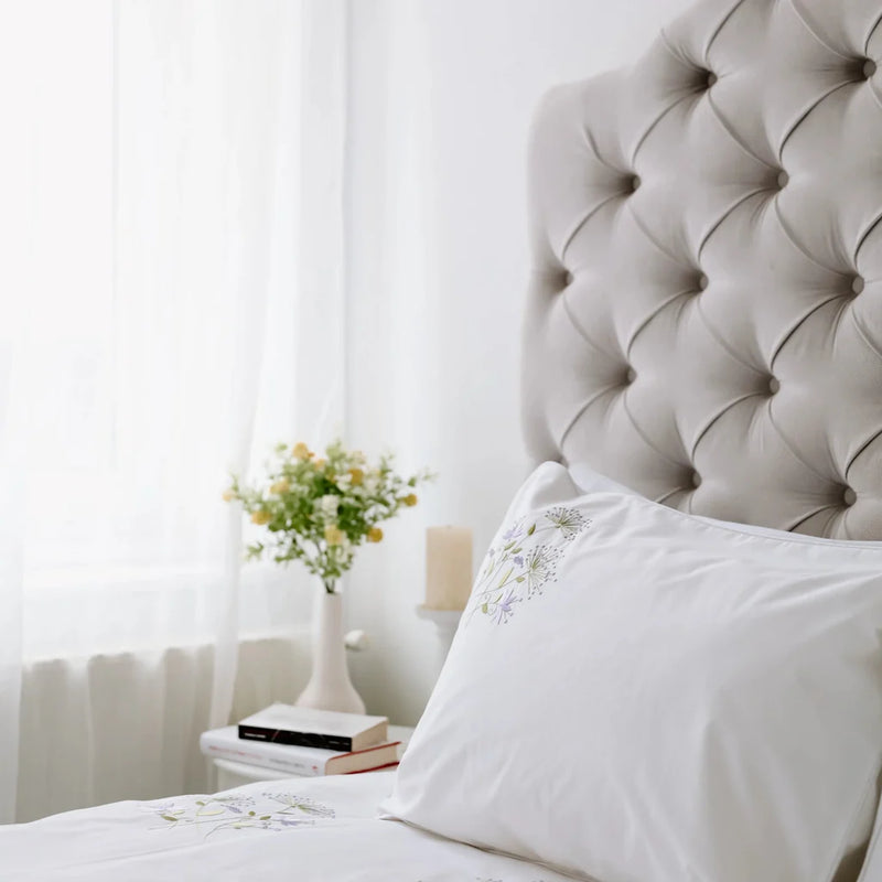 Dandelion Embroidered Bed Sheet