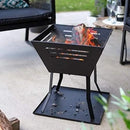 La Hacienda Square Basket Fire Pit | Modern Patio Heater & Log Burner