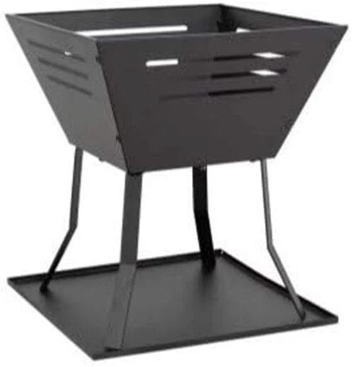 La Hacienda Square Basket Fire Pit | Modern Patio Heater & Log Burner