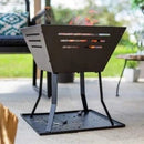 La Hacienda Square Basket Fire Pit | Modern Patio Heater & Log Burner
