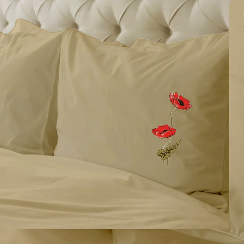 Floral Elegance Embroidered Bedsheet