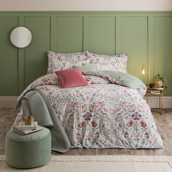 Majestic Bird Velvet Printed Bedsheet | Luxury Bedding