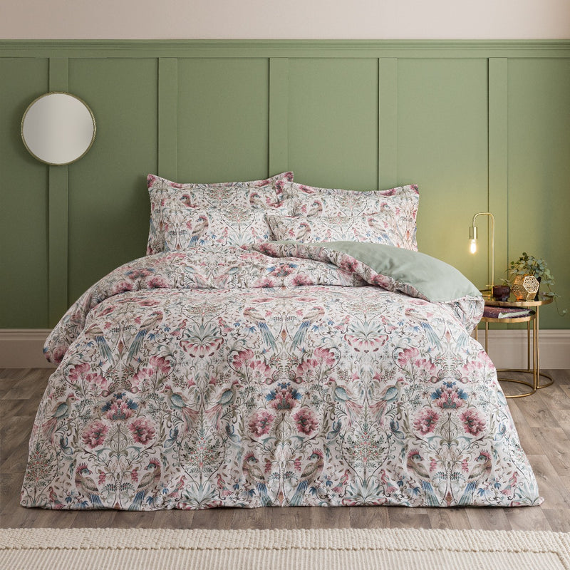 Majestic Bird Velvet Printed Bedsheet | Luxury Bedding