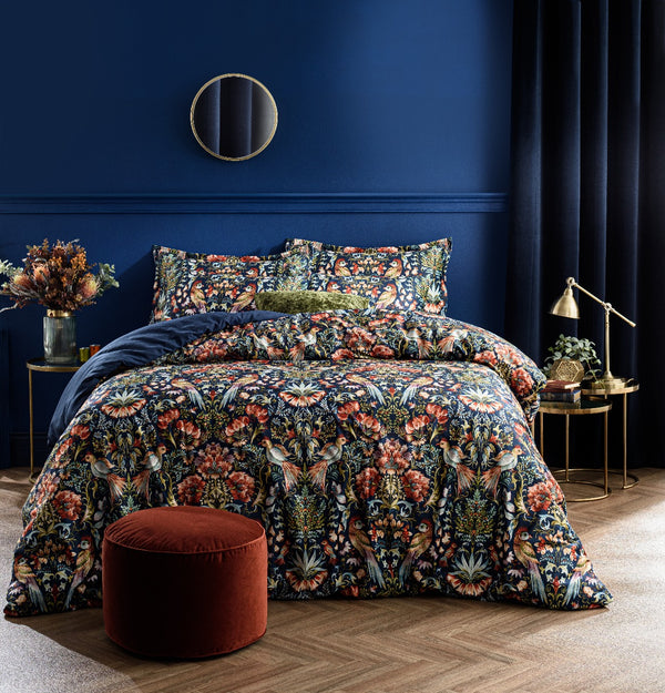Enchanted Forest Velvet Bedsheet | Luxury Nature-Inspired Bedding