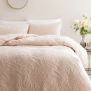 Leafy Pattern Velvet Bedspread | Elegant Bedroom Decor