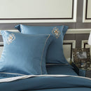 Navy Stitch Embroidery Duvet Set