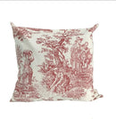 Red and White Cushion Cover