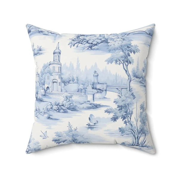 Light Blue Toile Print Cushion – Timeless Home Accent