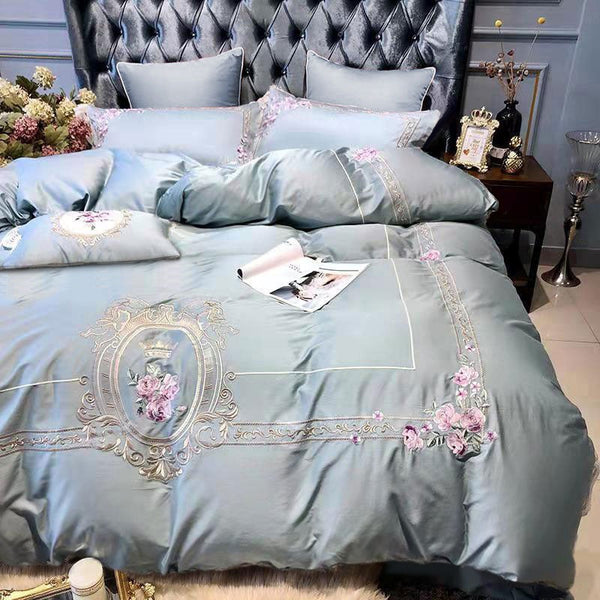 Royal Rose French Style Embroidery Duvet Set