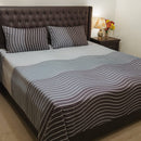 Grey Wave Stripe Bed Sheet