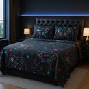 Moon & Stars Printed Bedsheet (3pcs)