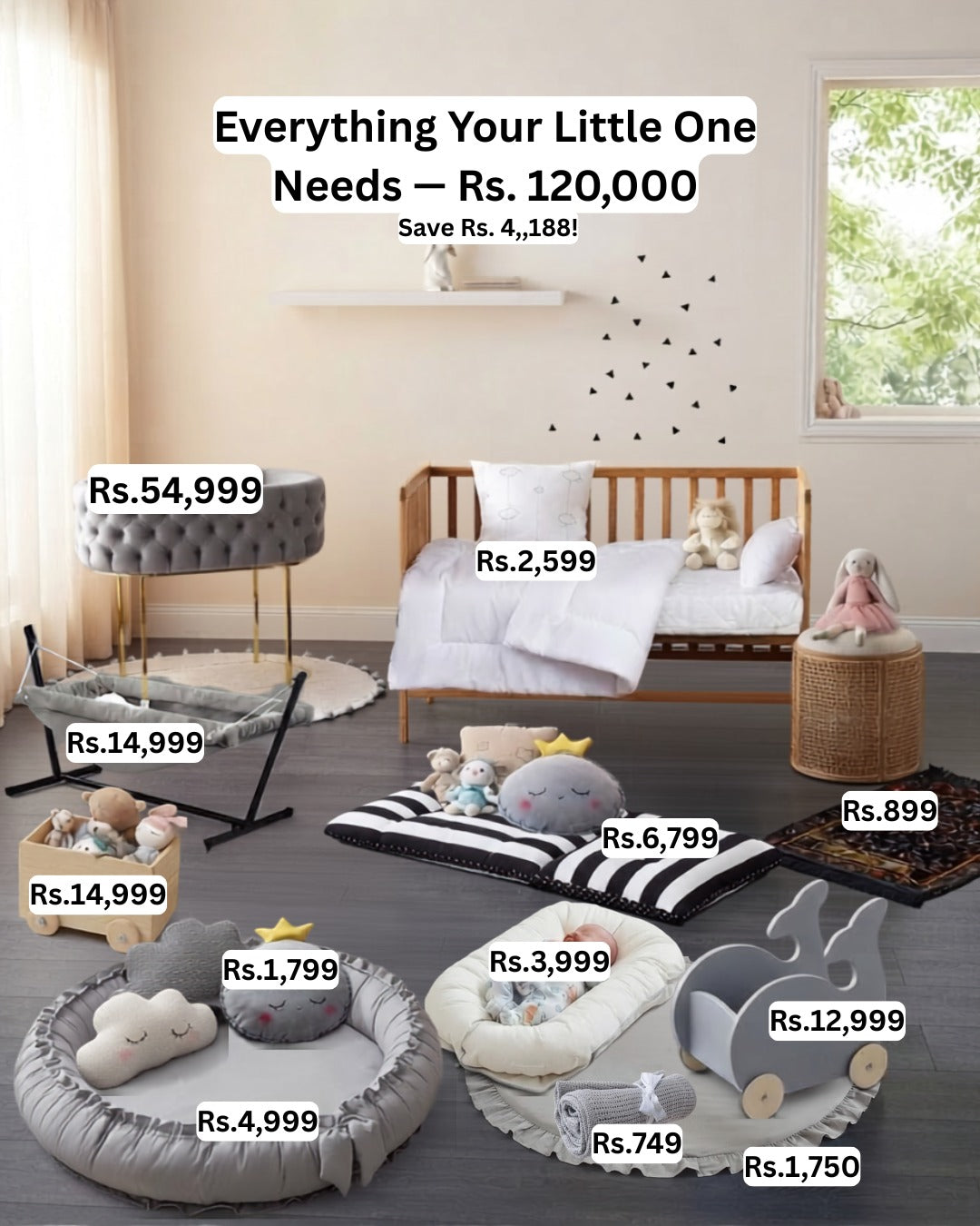 Complete Baby Nursery Essentials & Furniture Package – 11-Piece Collection