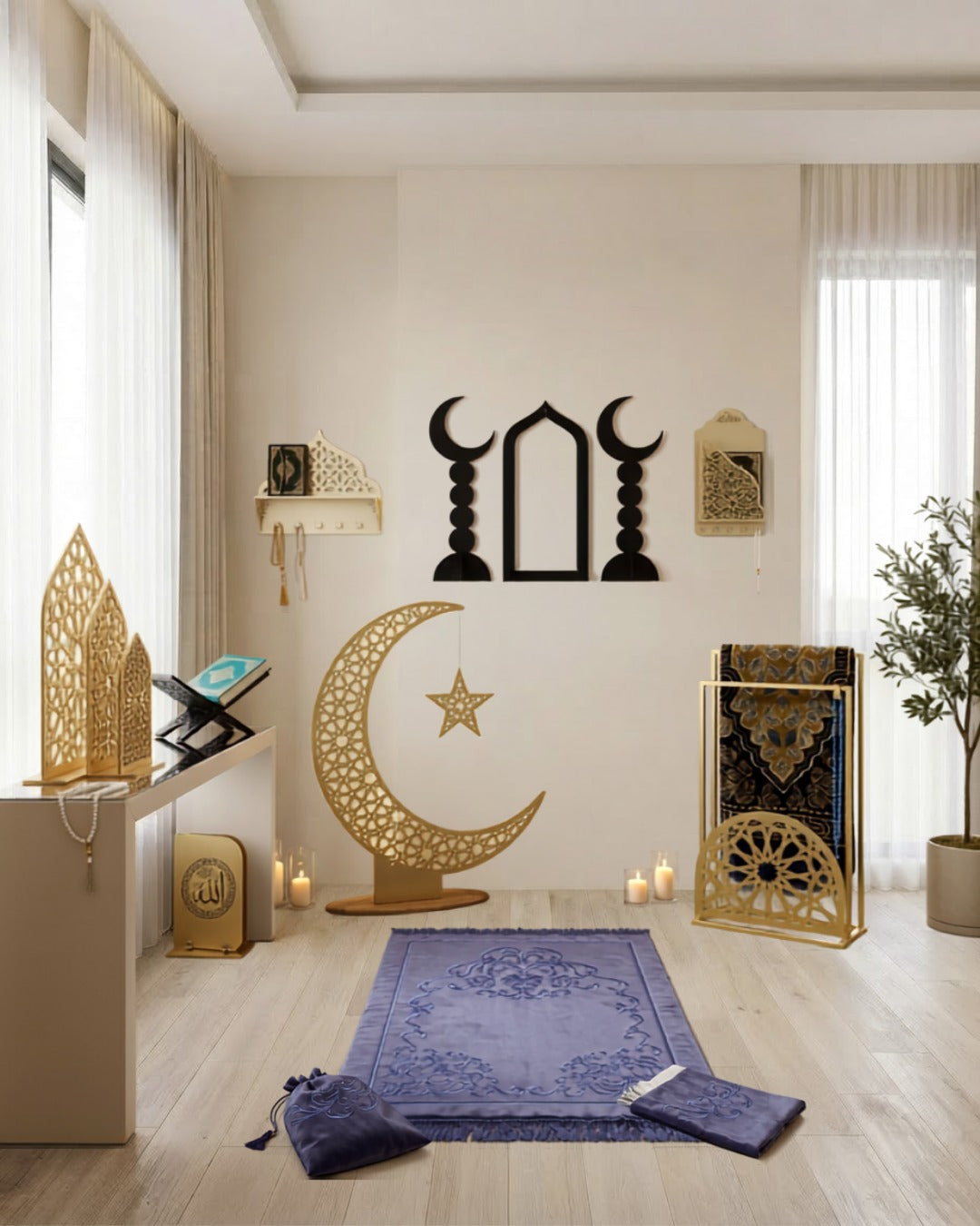 Complete Islamic Prayer Room Décor & Essentials Package