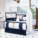 White And Brown Baby Cot Set - myhomestore.com.pk