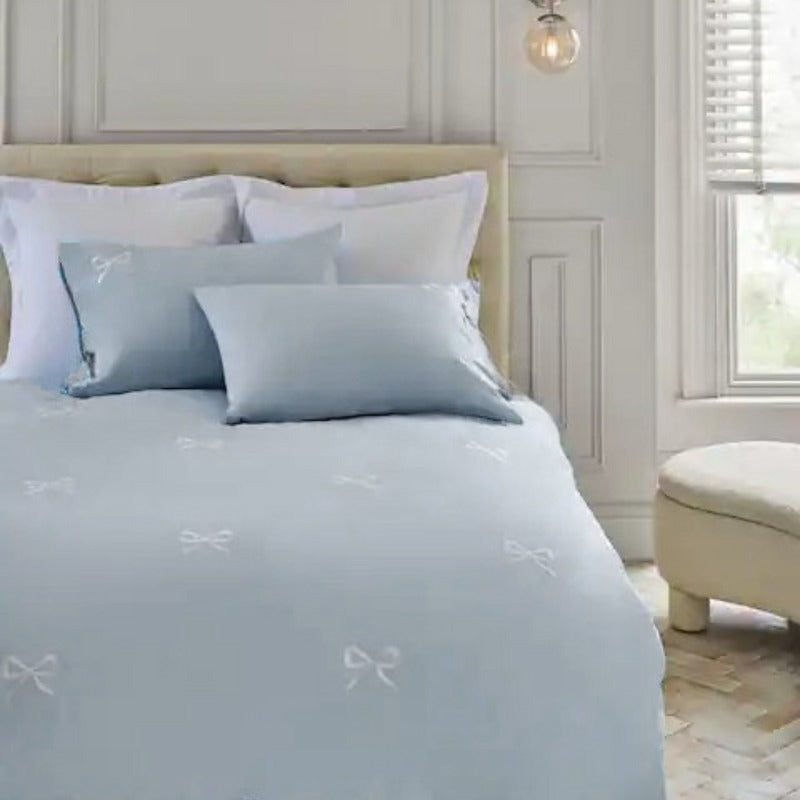Bow Embroidered Bedsheet