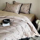 Luster Flower Printed Bedding Duvet Set-Artistic & Elegant