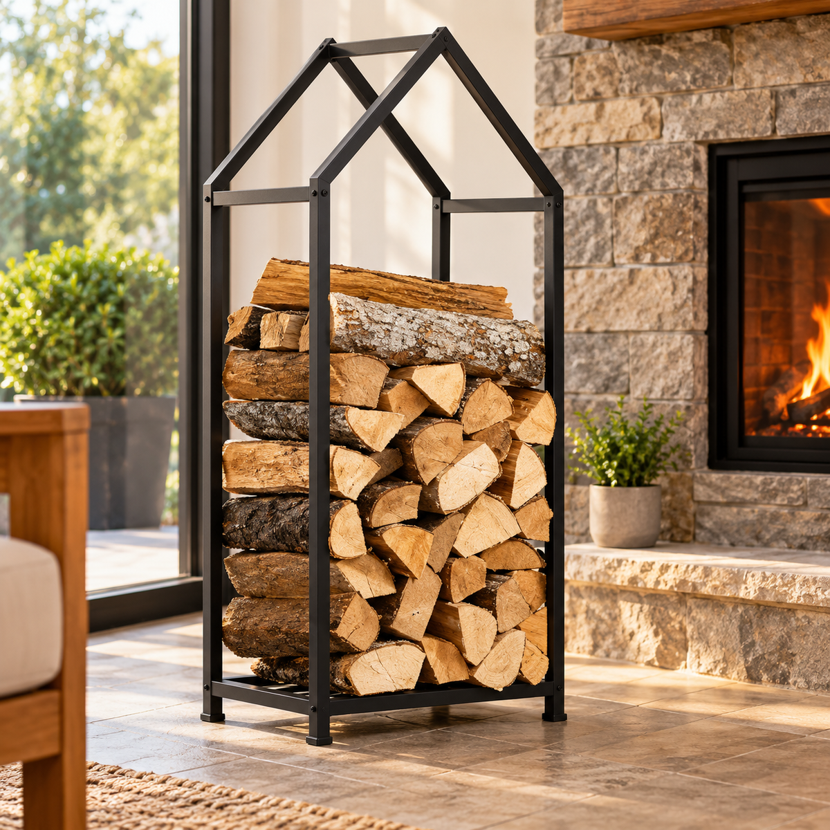 Firewood Stand for House