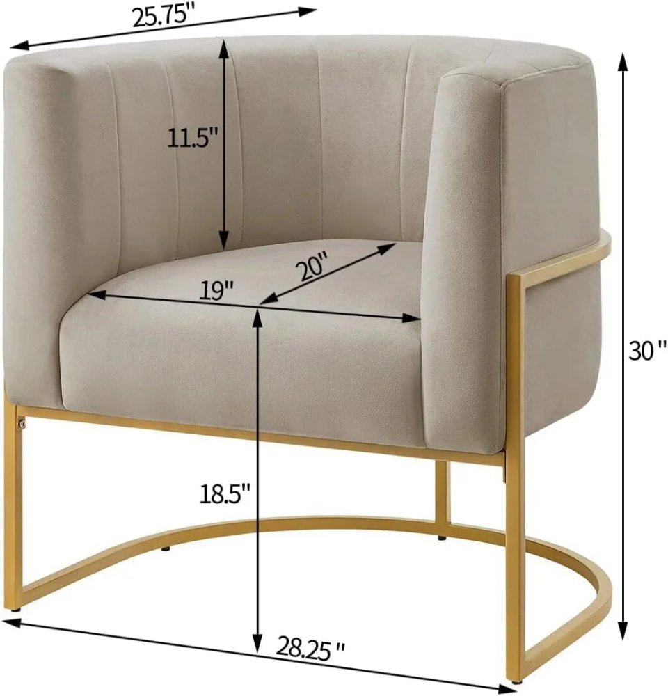 Armchair with Metal Frame - myhomestore.com.pk