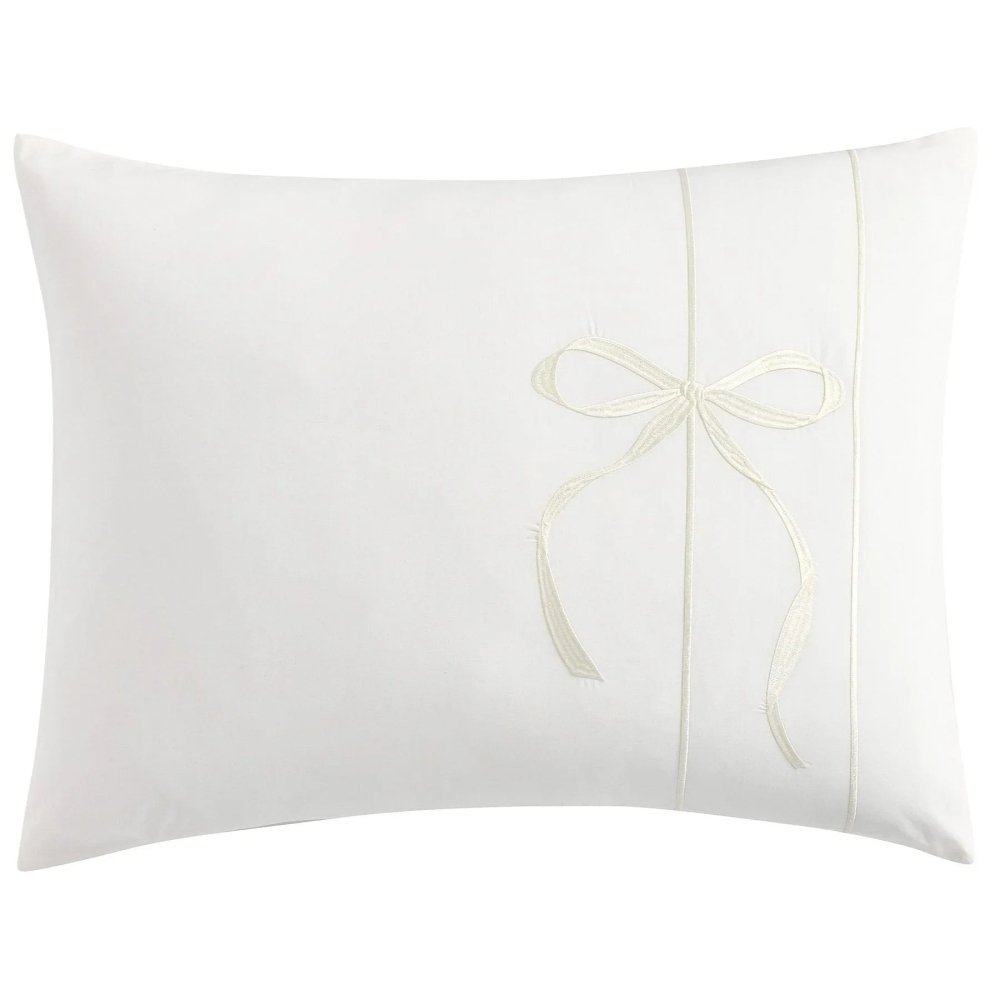 Aubree Bow Embroidery Duvet Set– Elegant & Timeless Bedding - myhomestore.com.pk