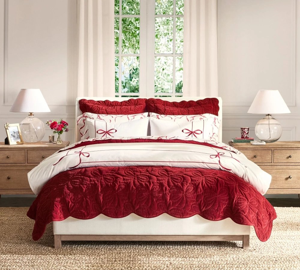 Aubree Bow Embroidery Duvet Set– Elegant & Timeless Bedding - myhomestore.com.pk