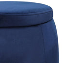 Velvet Round Storage Ottoman with Removable Lid, Footrest Stool - myhomestore.com.pk