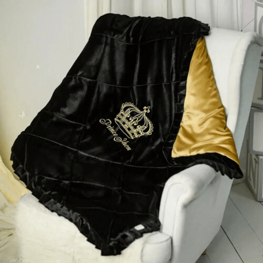 Baby Cot Set Black with Gold - myhomestore.com.pk