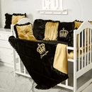Baby Cot Set Black with Gold - myhomestore.com.pk