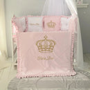 Baby Cot Set ( Pink Princess Crown ) - myhomestore.com.pk