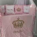 Baby Cot Set ( Pink Princess Crown ) - myhomestore.com.pk